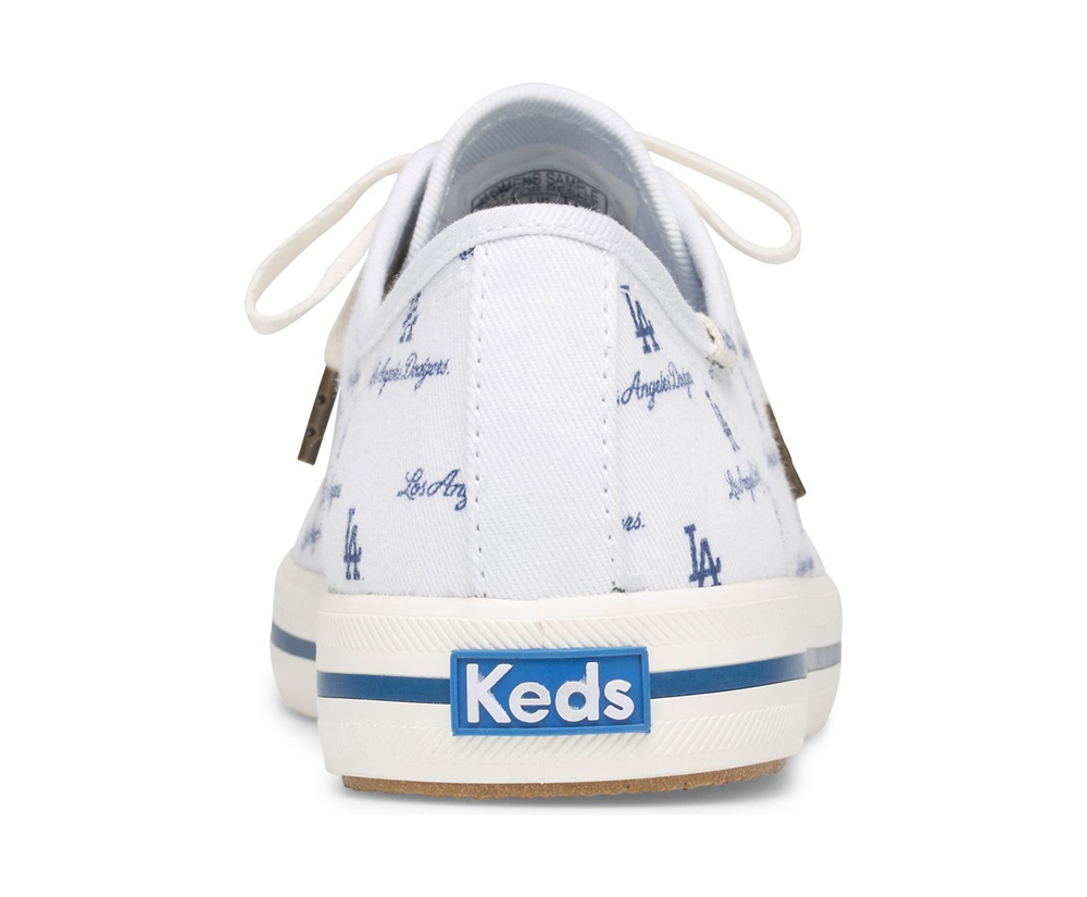 Basket Keds Femme Blanche/Bleu - Kickstart Mlb® - 980-TOPLFN